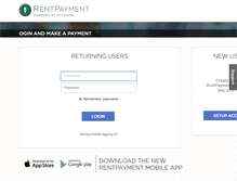 Tablet Screenshot of demo.rentpayment.com